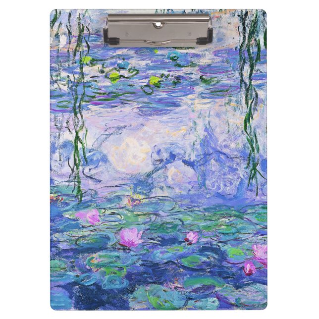 Claude Monet Water Lilies Französische Impressioni Klemmbrett (Vorderseite)