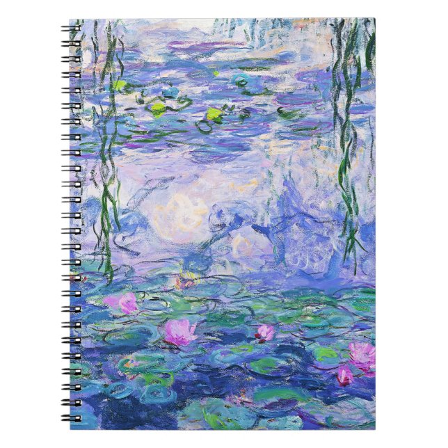 Claude Monet Water Lilies Französische Impressioni Notizblock (Vorderseite)