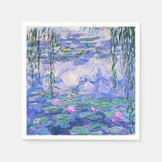 Claude Monet Water Lilies Französische Impressioni Serviette (Vorderseite)