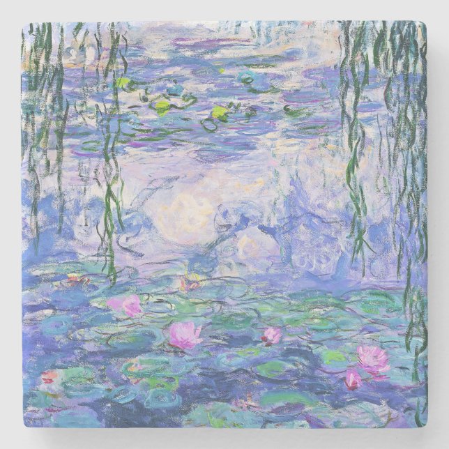 Claude Monet Water Lilies Französische Impressioni Steinuntersetzer (Vorderseite)