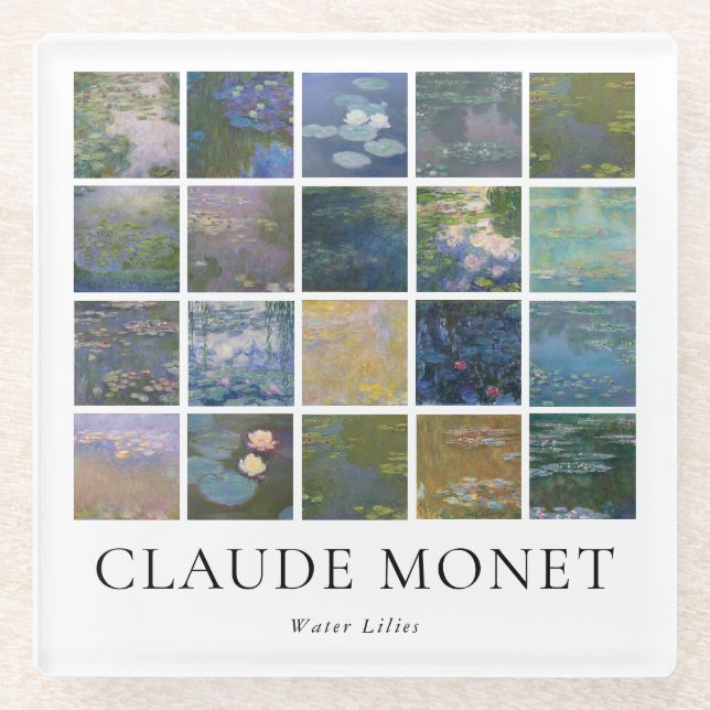 Claude Monet Water Lilies Glasuntersetzer (Vorderseite)