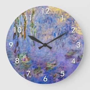 Claude Monet - Water Lilies Große Wanduhr