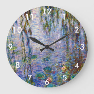 Claude Monet - Water Lilies Große Wanduhr