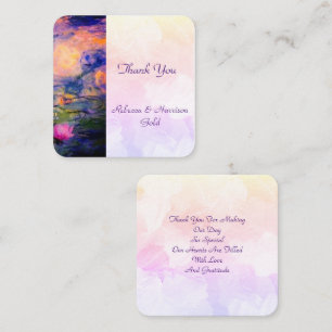 Claude Monet Water lilies Hochzeit Dankeschön-Kart Mitteilungskarte