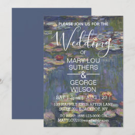 Claude Monet Water Lilies Hochzeit Einladung