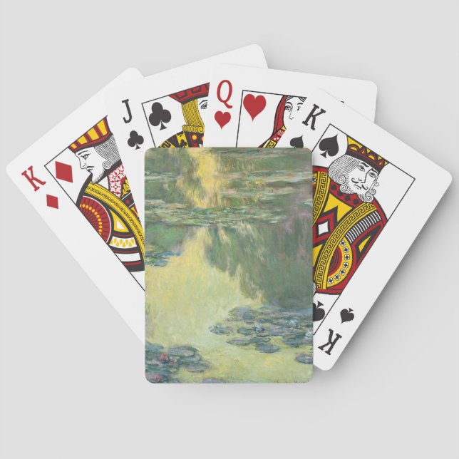 Claude Monet Water Lilies Impressionist Malerei Spielkarten (Rückseite)