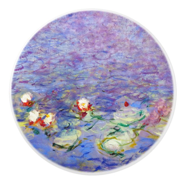 Claude Monet - Water Lilies Keramikknauf (Vorderseite)