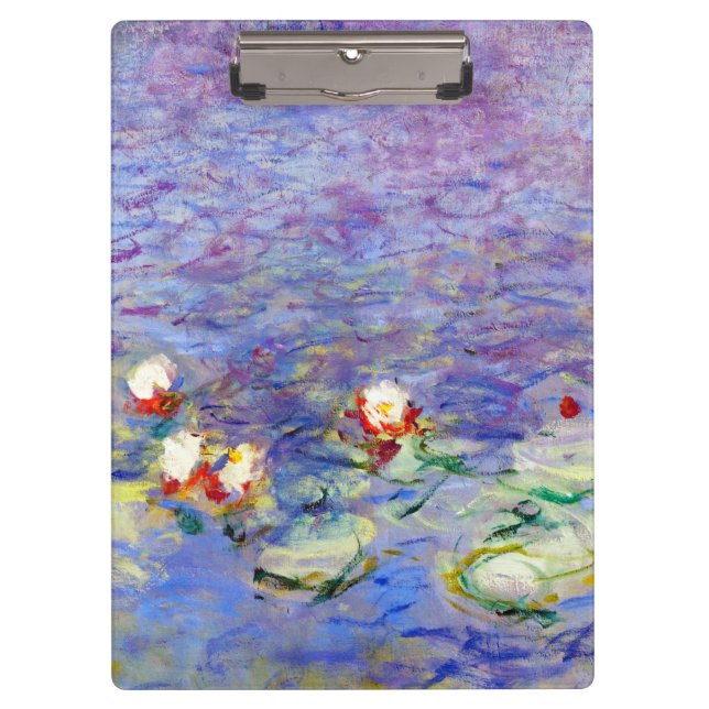 Claude Monet - Water Lilies Klemmbrett (Vorderseite)