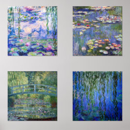 Claude Monet Water Lilies Masterstückauswahl Bilderwand Sets