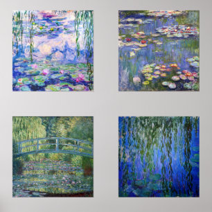 Claude Monet Water Lilies Masterstückauswahl Bilderwand Sets