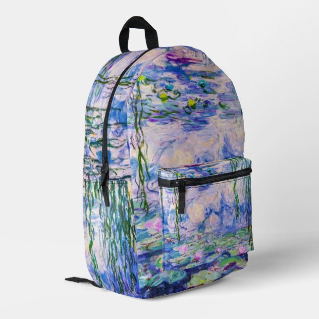 Claude Monet - Water Lilies / Nympheas 1919 Bedruckter Rucksack (Rückseitige Ecke links)