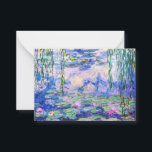 Claude Monet - Water Lilies / Nympheas 1919 Mitteilungskarte<br><div class="desc">Water Lilies / Nympheas (W.1852) - Claude Monet,  Oil on Leinwand,  1916-1919</div>