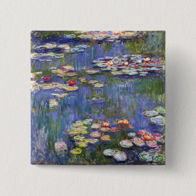 Claude Monet - Water Lilies / Nympheas Button (Vorderseite)