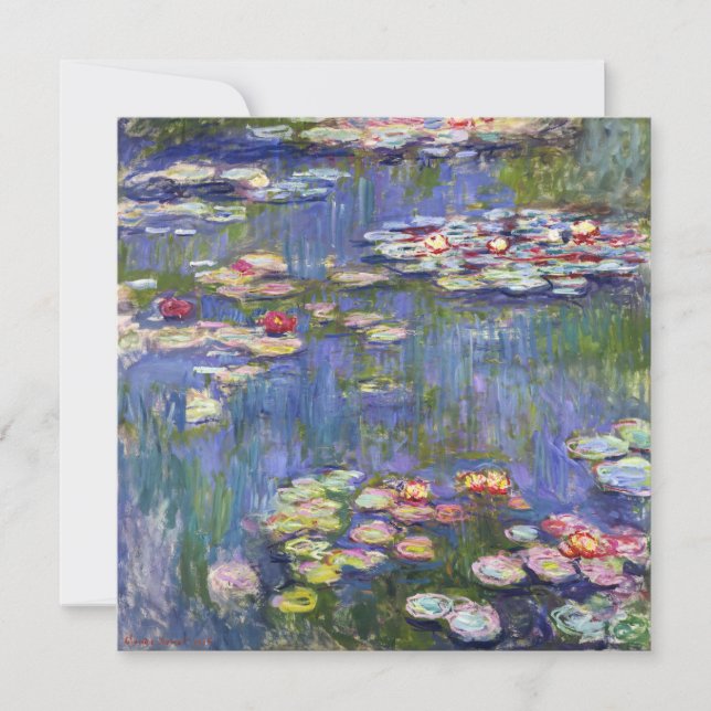 Claude Monet - Water Lilies / Nympheas Dankeskarte (Vorderseite)