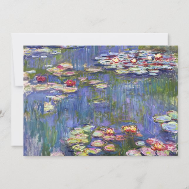 Claude Monet - Water Lilies / Nympheas Einladung (Vorderseite)
