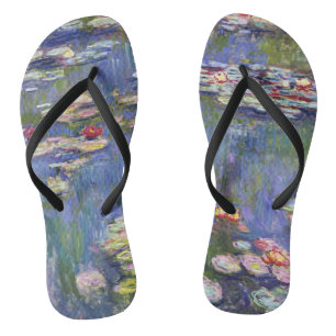Claude Monet - Water Lilies / Nympheas Flip Flops