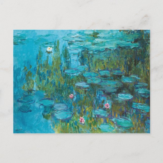 Claude Monet Water Lilies Nymphéas Gallery Postkarte (Vorderseite)