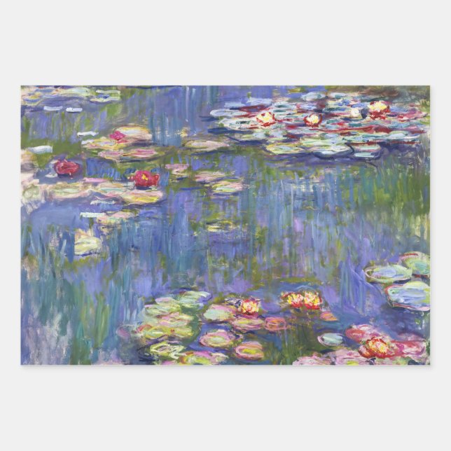 Claude Monet - Water Lilies / Nympheas Geschenkpapier Set (Vorderseite)