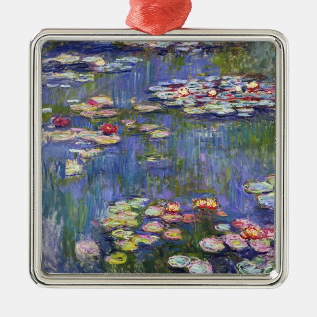 Claude Monet - Water Lilies / Nympheas Ornament Aus Metall (Vorne)
