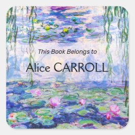 Claude Monet - Water Lilies / Nympheas Quadratischer Aufkleber