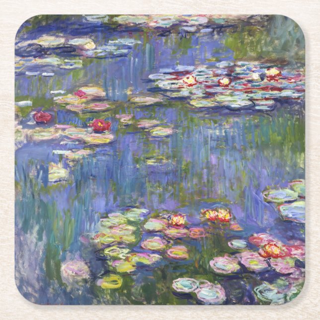 Claude Monet - Water Lilies / Nympheas Rechteckiger Pappuntersetzer (Vorderseite)