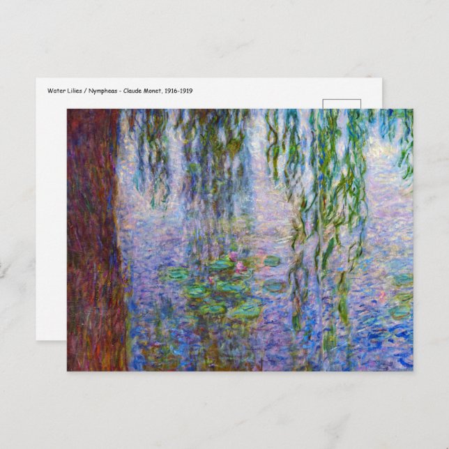 Claude Monet - Water Lilies Postkarte (Vorne/Hinten)