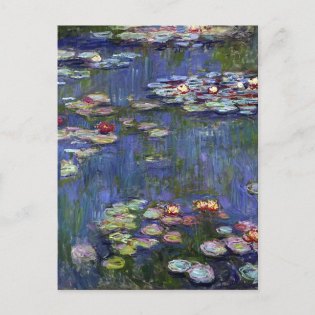 Claude Monet Water Lilies Postkarte (Vorderseite)