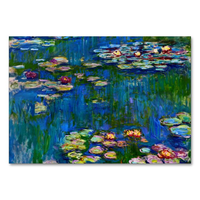 Claude Monet - Water Lilies Tischnummer (Vorderseite)