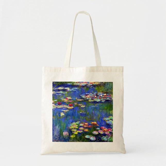 Claude Monet Water Lilies Tragetasche (Vorne)