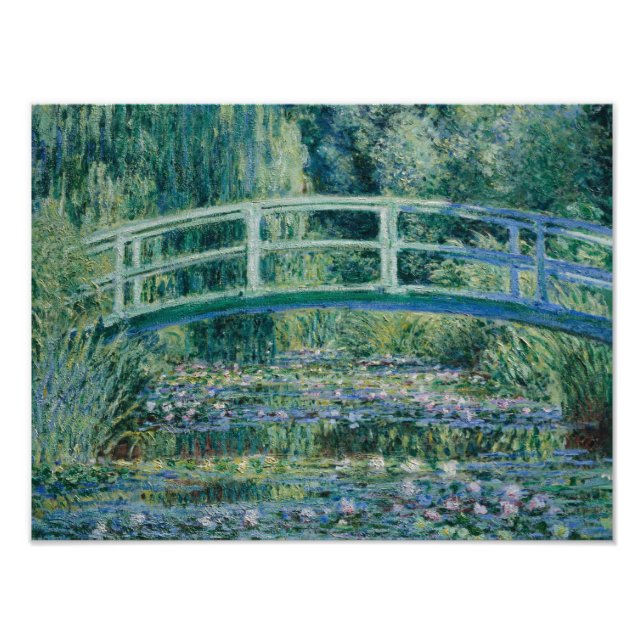 Claude Monet - Water Lilies und Japanische Brücke Fotodruck (Vorne)
