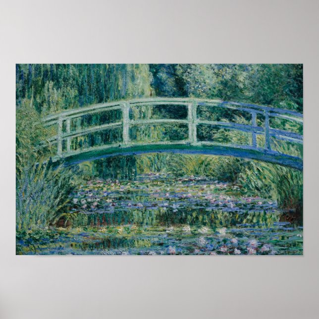 Claude Monet - Water Lilies und Japanische Brücke Poster (Vorne)