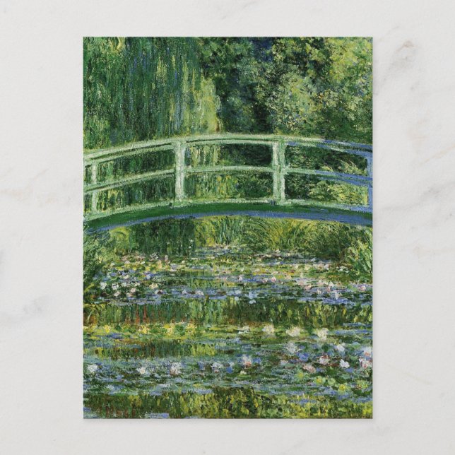 Claude Monet Water Lilies und Japanische Brücke Postkarte (Vorderseite)