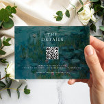 Claude Monet Water Lilies Wedding Begleitkarte<br><div class="desc">Erstellen Sie Ihre eigenen personalisierten Hochzeitszimmerkarten mit Claude Monet Water Lilies Malerei.</div>