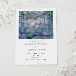 Claude Monet Water Lilies Wedding Einladung<br><div class="desc">Moderne Hochzeitseinladung mit Claude Monet Water Lilies Malerei</div>