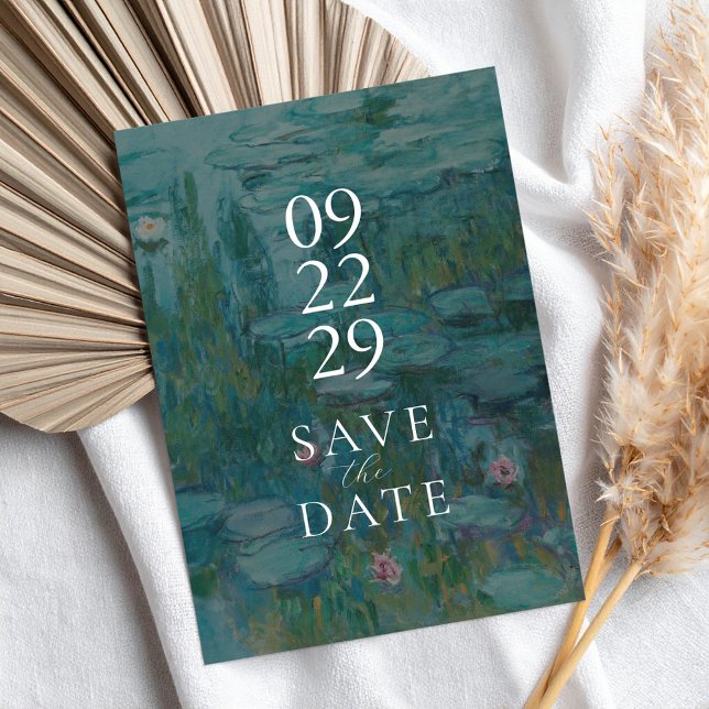 Claude Monet Water Lilies Wedding rettet das Datum Save The Date (Von Creator hochgeladen)