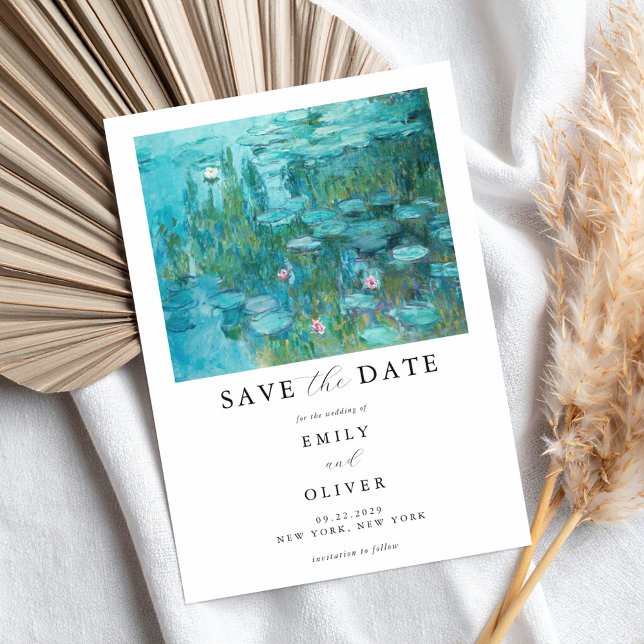 Claude Monet Water Lilies Wedding Save The Date (Von Creator hochgeladen)