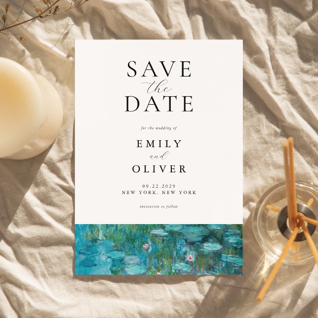 Claude Monet Water Lilies Wedding Save The Date (Von Creator hochgeladen)