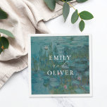 Claude Monet Water Lilies Wedding Serviette<br><div class="desc">Napkins mit Claude Monet Water Lilies Gemälde.</div>