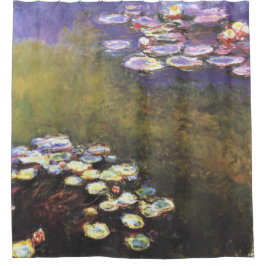 Claude Monet, Water Lilies, zu Grün und Lila Duschvorhang