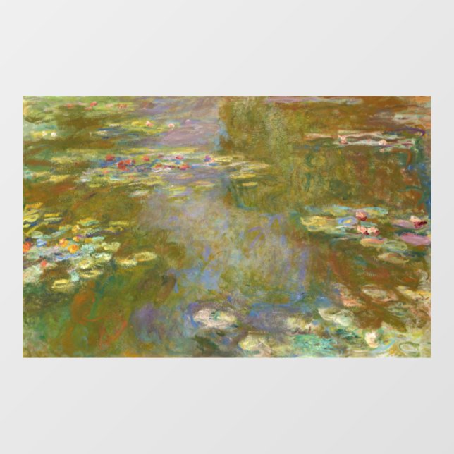 Claude Monet - Water Lily Pond 1917 Fensteraufkleber (Blatt)