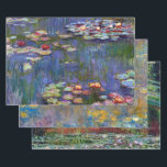 Claude Monet, Water Lily Pond Geschenkpapier Set<br><div class="desc">Oscar-Claude Monet (14. November 1840 - 5. Dezember 1926) war ein französischer Maler, Gründer des französischen Impressionistischen Gemäldes und beständiger und produktivster Praktizierer der Philosophie der Bewegung, seine Wahrnehmungen vor der Natur zu äußern, insbesondere in Bezug auf die Putz-Landschaftsmalerei. Der Begriff "Impressionismus" leitet sich aus dem Titel seines Gemäldes Impression,...</div>