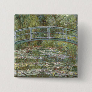 Claude Monet Water Lily Pond (Japanische Brücke) Button