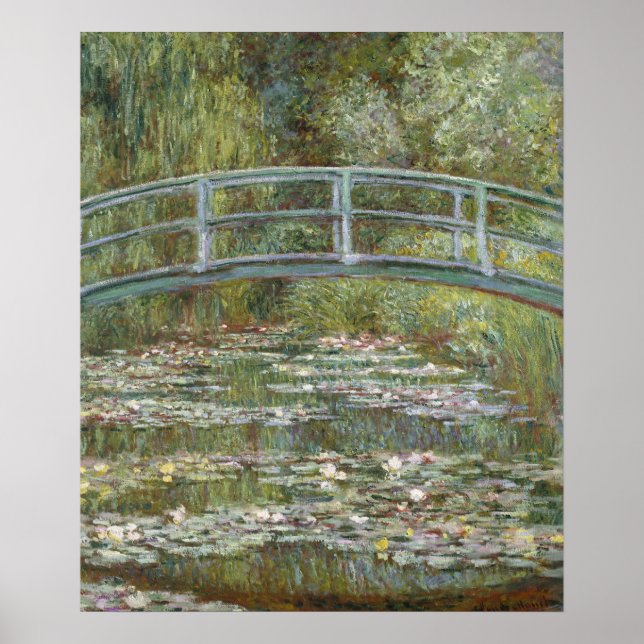 Claude Monet Water Lily Pond (Japanische Brücke) Poster (Vorne)