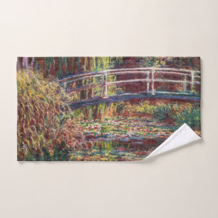 Claude Monet - Water Lily Pond, Pink Harmony Badhandtuch Set