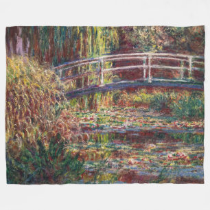Claude Monet - Water Lily Pond, Pink Harmony Fleecedecke