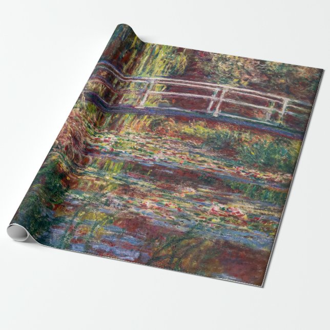 Claude Monet - Water Lily Pond, Pink Harmony Geschenkpapier (Ungerollt)