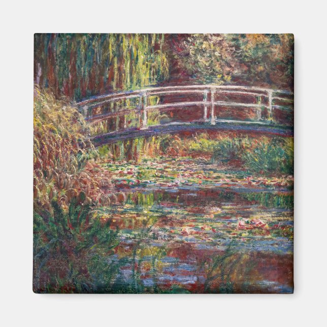 Claude Monet - Water Lily Pond, Pink Harmony Magnet (Vorne)