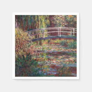 Claude Monet - Water Lily Pond, Pink Harmony Serviette