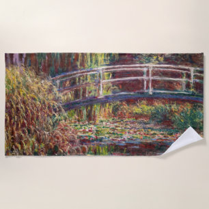 Claude Monet - Water Lily Pond, Pink Harmony Strandtuch