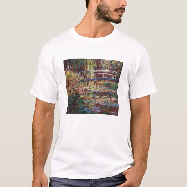 Claude Monet - Water Lily Pond, Pink Harmony T-Shirt (Vorderseite)